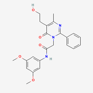 N-(3,5-dimethoxyphenyl)-2-[5-(2-hydroxyethyl)-4-methyl-6-oxo-2-phenylpyrimidin-1(6H)-yl]acetamide