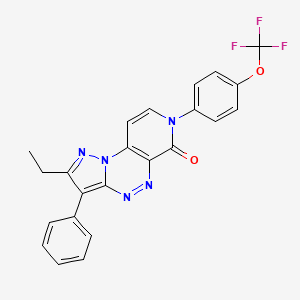 2-ethyl-3-phenyl-7-[4-(trifluoromethoxy)phenyl]pyrazolo[5,1-c]pyrido[4,3-e][1,2,4]triazin-6(7H)-one