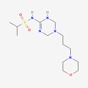 molecular formula C13H27N5O3S B11186214 N-[5-(3-morpholinopropyl)-1,4,5,6-tetrahydro-1,3,5-triazin-2-yl]-2-propanesulfonamide 