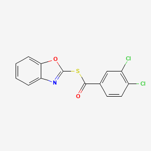 molecular formula C14H7Cl2NO2S B11186224 S-1,3-benzoxazol-2-yl 3,4-dichlorobenzenecarbothioate 