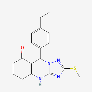 9-(4-ethylphenyl)-2-(methylsulfanyl)-5,6,7,9-tetrahydro[1,2,4]triazolo[5,1-b]quinazolin-8(4H)-one