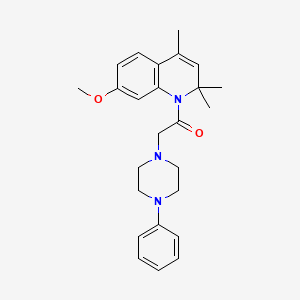 1-(7-methoxy-2,2,4-trimethylquinolin-1(2H)-yl)-2-(4-phenylpiperazin-1-yl)ethanone