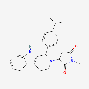 1-methyl-3-(1-(4-(1-methylethyl)phenyl)-1,3,4,9-tetrahydro-2H-beta-carbolin-2-yl)-2,5-pyrrolidinedione