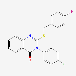 3-(4-Chlorophenyl)-2-((4-fluorobenzyl)thio)-4(3H)-quinazolinone