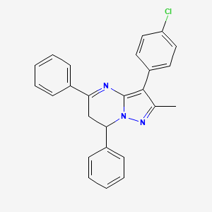 3-(4-Chlorophenyl)-2-methyl-5,7-diphenyl-6,7-dihydropyrazolo[1,5-a]pyrimidine