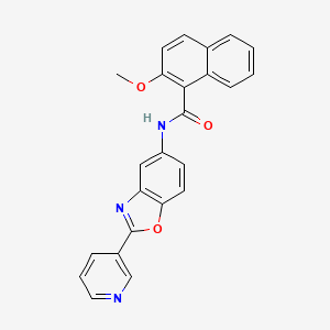 2-methoxy-N-[2-(pyridin-3-yl)-1,3-benzoxazol-5-yl]naphthalene-1-carboxamide