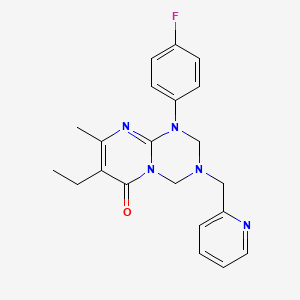 7-ethyl-1-(4-fluorophenyl)-8-methyl-3-(pyridin-2-ylmethyl)-1,2,3,4-tetrahydro-6H-pyrimido[1,2-a][1,3,5]triazin-6-one