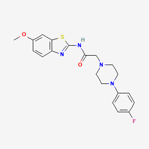 2-[4-(4-fluorophenyl)piperazin-1-yl]-N-(6-methoxy-1,3-benzothiazol-2-yl)acetamide