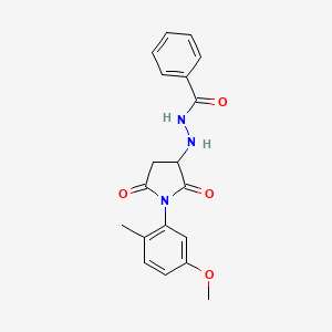 N'-[1-(5-methoxy-2-methylphenyl)-2,5-dioxopyrrolidin-3-yl]benzohydrazide