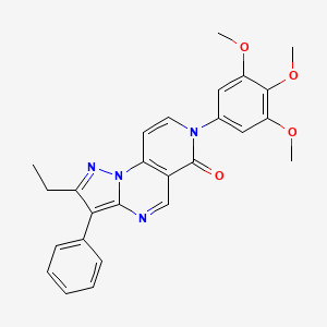 2-ethyl-3-phenyl-7-(3,4,5-trimethoxyphenyl)pyrazolo[1,5-a]pyrido[3,4-e]pyrimidin-6(7H)-one