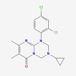 3-cyclopropyl-1-(2,4-dichlorophenyl)-7,8-dimethyl-1,2,3,4-tetrahydro-6H-pyrimido[1,2-a][1,3,5]triazin-6-one