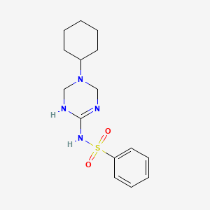 N-(5-cyclohexyl-1,4,5,6-tetrahydro-1,3,5-triazin-2-yl)benzenesulfonamide