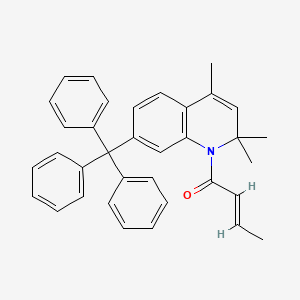 (2E)-1-(2,2,4-trimethyl-7-tritylquinolin-1(2H)-yl)but-2-en-1-one