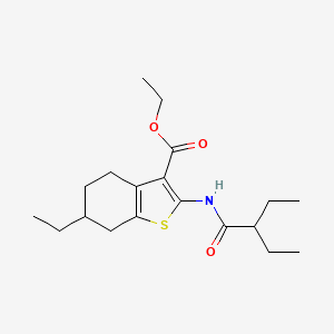 Ethyl 6-ethyl-2-[(2-ethylbutanoyl)amino]-4,5,6,7-tetrahydro-1-benzothiophene-3-carboxylate