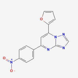 molecular formula C15H9N5O3 B11186418 7-(Furan-2-yl)-5-(4-nitrophenyl)[1,2,4]triazolo[1,5-a]pyrimidine 