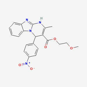 2-Methoxyethyl 2-methyl-4-(4-nitrophenyl)-1,4-dihydropyrimido[1,2-a]benzimidazole-3-carboxylate