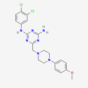 N-(3,4-dichlorophenyl)-6-{[4-(4-methoxyphenyl)piperazin-1-yl]methyl}-1,3,5-triazine-2,4-diamine