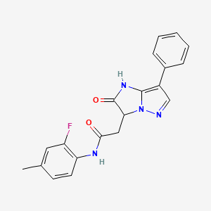 N-(2-fluoro-4-methylphenyl)-2-(2-oxo-7-phenyl-2,3-dihydro-1H-imidazo[1,2-b]pyrazol-3-yl)acetamide