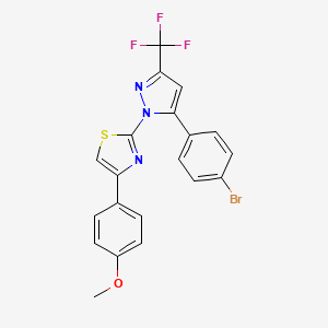 2-[5-(4-bromophenyl)-3-(trifluoromethyl)-1H-pyrazol-1-yl]-4-(4-methoxyphenyl)-1,3-thiazole