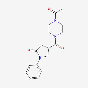 4-[(4-Acetylpiperazin-1-yl)carbonyl]-1-phenylpyrrolidin-2-one