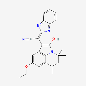 (2Z)-1H-benzimidazol-2-yl(8-ethoxy-4,4,6-trimethyl-2-oxo-5,6-dihydro-4H-pyrrolo[3,2,1-ij]quinolin-1(2H)-ylidene)ethanenitrile