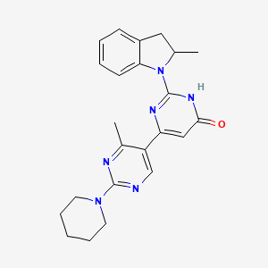 4'-methyl-2-(2-methyl-2,3-dihydro-1H-indol-1-yl)-2'-(piperidin-1-yl)-4,5'-bipyrimidin-6(1H)-one