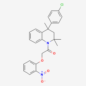 1-[4-(4-chlorophenyl)-2,2,4-trimethyl-3,4-dihydroquinolin-1(2H)-yl]-2-(2-nitrophenoxy)ethanone