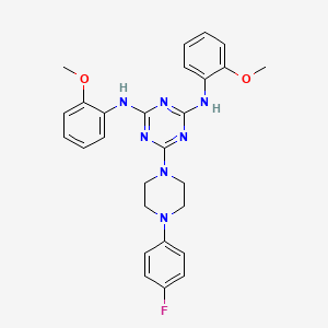 6-[4-(4-fluorophenyl)piperazin-1-yl]-N,N'-bis(2-methoxyphenyl)-1,3,5-triazine-2,4-diamine