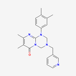 1-(3,4-dimethylphenyl)-7,8-dimethyl-3-(pyridin-3-ylmethyl)-1,2,3,4-tetrahydro-6H-pyrimido[1,2-a][1,3,5]triazin-6-one