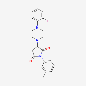 3-[4-(2-Fluorophenyl)piperazin-1-yl]-1-(3-methylphenyl)pyrrolidine-2,5-dione