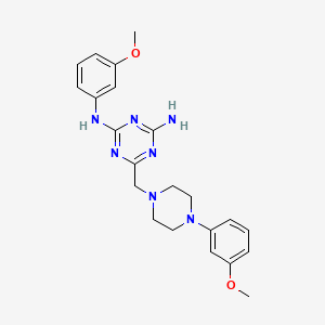 N-(3-methoxyphenyl)-6-{[4-(3-methoxyphenyl)piperazin-1-yl]methyl}-1,3,5-triazine-2,4-diamine