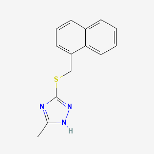 3-methyl-5-[(naphthalen-1-ylmethyl)sulfanyl]-4H-1,2,4-triazole