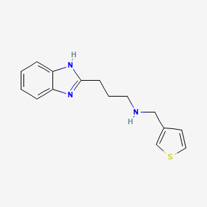 [3-(1H-1,3-Benzodiazol-2-yl)propyl](thiophen-3-ylmethyl)amine