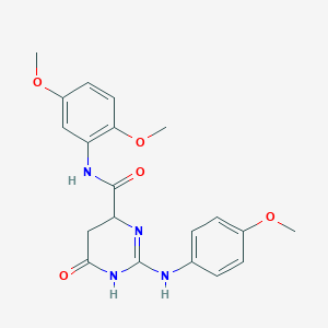 molecular formula C20H22N4O5 B11186607 N-(2,5-dimethoxyphenyl)-2-[(4-methoxyphenyl)amino]-6-oxo-3,4,5,6-tetrahydropyrimidine-4-carboxamide 