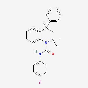 N-(4-fluorophenyl)-2,2,4-trimethyl-4-phenyl-3,4-dihydroquinoline-1(2H)-carboxamide