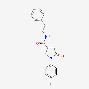 1-(4-fluorophenyl)-5-oxo-N-(2-phenylethyl)pyrrolidine-3-carboxamide