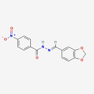 N'-[(E)-1,3-benzodioxol-5-ylmethylidene]-4-nitrobenzohydrazide