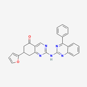 7-(furan-2-yl)-2-[(4-phenylquinazolin-2-yl)amino]-7,8-dihydroquinazolin-5(6H)-one