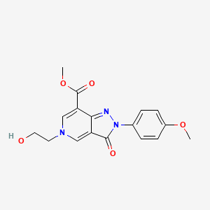 methyl 5-(2-hydroxyethyl)-2-(4-methoxyphenyl)-3-oxo-3,5-dihydro-2H-pyrazolo[4,3-c]pyridine-7-carboxylate