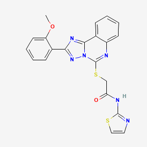 2-{[2-(2-methoxyphenyl)[1,2,4]triazolo[1,5-c]quinazolin-5-yl]sulfanyl}-N-(1,3-thiazol-2-yl)acetamide