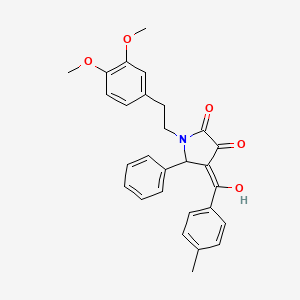 1-[2-(3,4-Dimethoxyphenyl)ethyl]-3-hydroxy-4-(4-methylbenzoyl)-5-phenyl-2,5-dihydro-1H-pyrrol-2-one