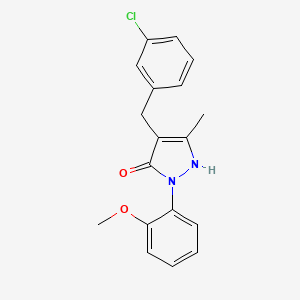 4-(3-chlorobenzyl)-1-(2-methoxyphenyl)-3-methyl-1H-pyrazol-5-ol