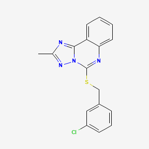 molecular formula C17H13ClN4S B11186667 5-[(3-Chlorobenzyl)sulfanyl]-2-methyl[1,2,4]triazolo[1,5-c]quinazoline 