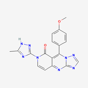 9-(4-methoxyphenyl)-7-(3-methyl-1H-1,2,4-triazol-5-yl)pyrido[4,3-d][1,2,4]triazolo[1,5-a]pyrimidin-8(7H)-one