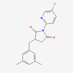 1-(5-Chloropyridin-2-yl)-3-[(3,5-dimethylphenyl)methyl]pyrrolidine-2,5-dione