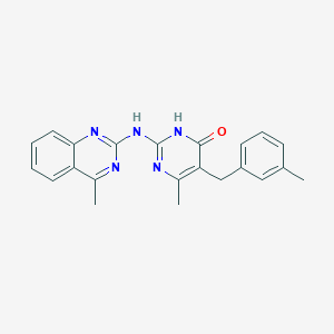 6-methyl-5-(3-methylbenzyl)-2-[(4-methylquinazolin-2-yl)amino]pyrimidin-4(3H)-one