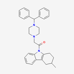 2-[4-(diphenylmethyl)piperazin-1-yl]-1-(3-methyl-1,2,3,4-tetrahydro-9H-carbazol-9-yl)ethanone