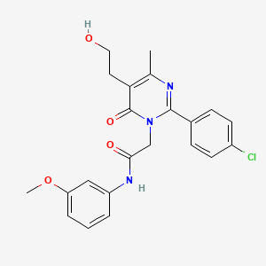 2-[2-(4-chlorophenyl)-5-(2-hydroxyethyl)-4-methyl-6-oxopyrimidin-1(6H)-yl]-N-(3-methoxyphenyl)acetamide