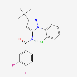 N-[3-Tert-butyl-1-(2-chlorophenyl)-1H-pyrazol-5-YL]-3,4-difluorobenzamide