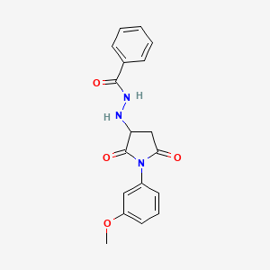 N'-[1-(3-methoxyphenyl)-2,5-dioxopyrrolidin-3-yl]benzohydrazide